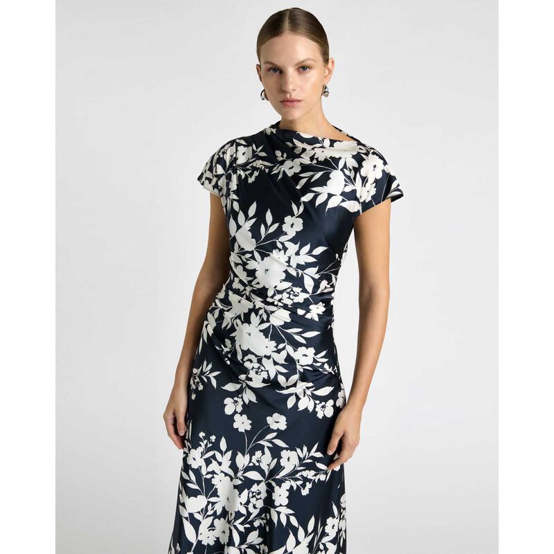 Cue Ink Stencil Floral Midi Dress image number 3